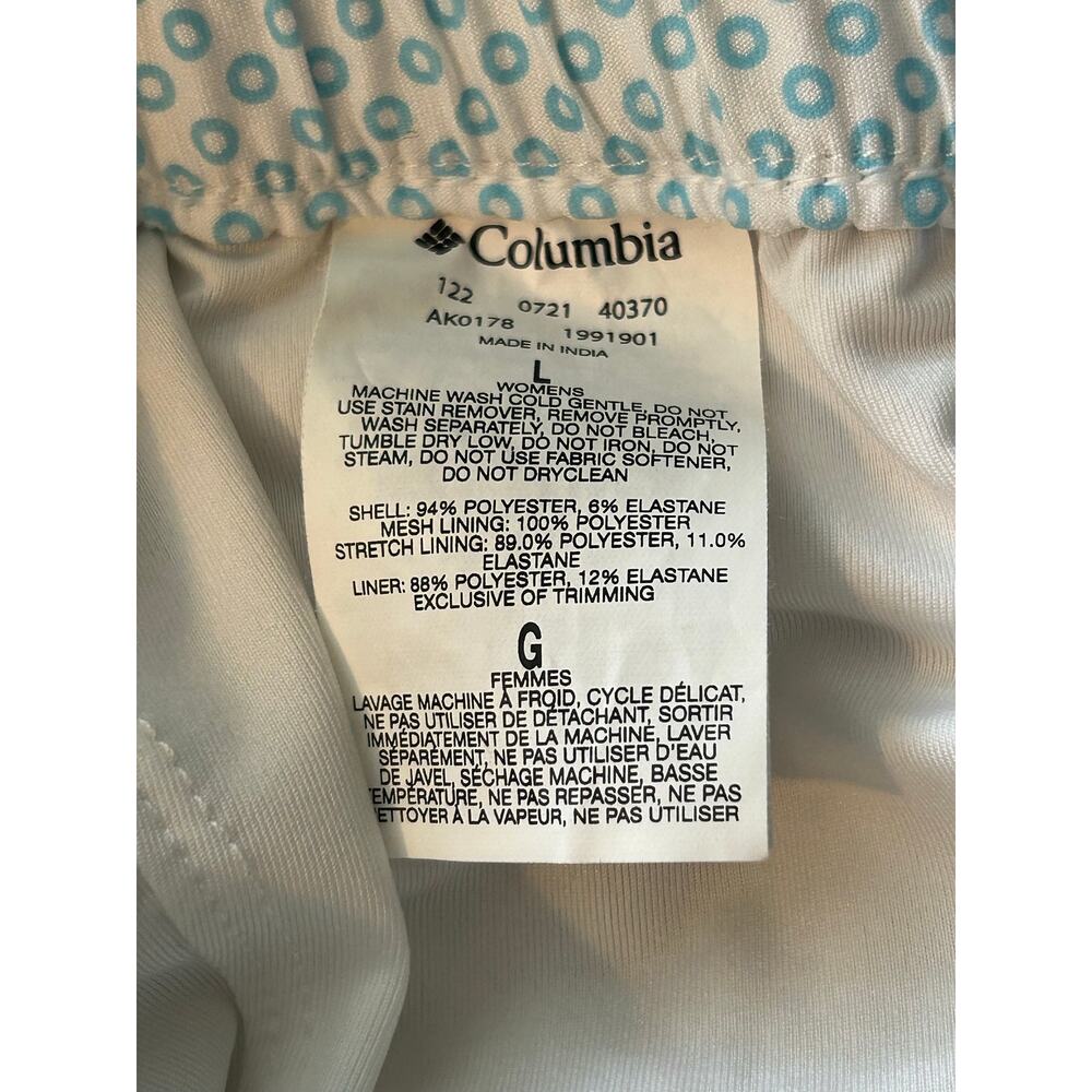 Columbia white teal floral skort Large tennis running yoga - Picture 4 of 7
